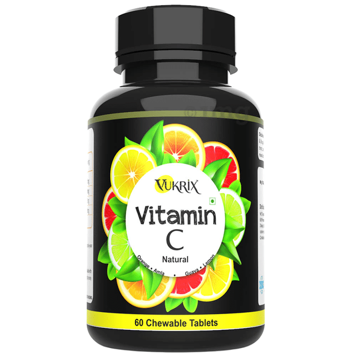 Vukrix Natural Vitamin C Chewable Tablet (60 Each)