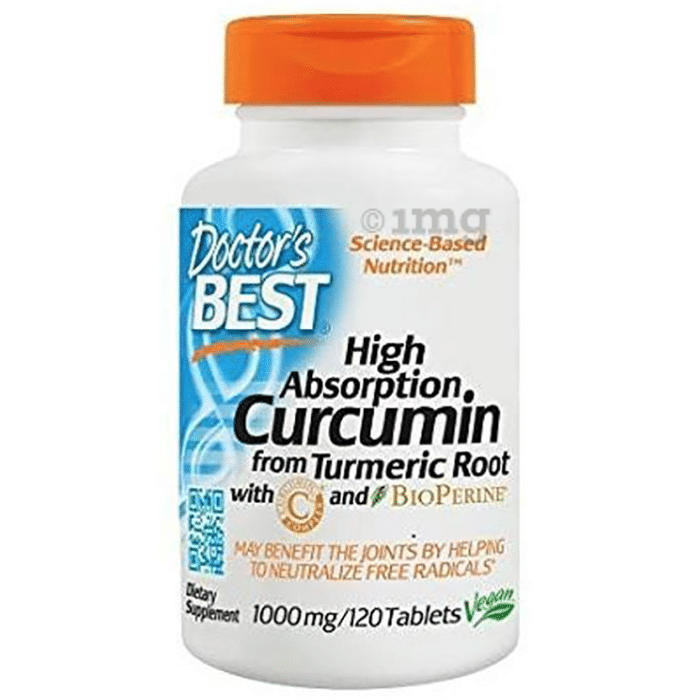 Doctor's Best High Absorption Curcumin C3 from Turmeric Root and Bioperine | Tablet for Healthy Joints