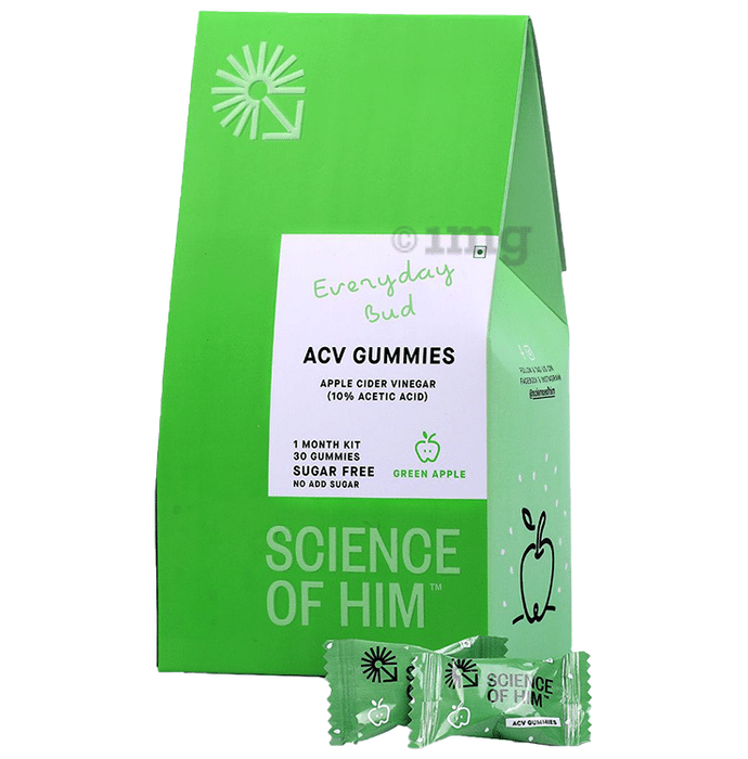 Science Of Him Everyday Bud ACV Gummies Green Apple Sugar Free