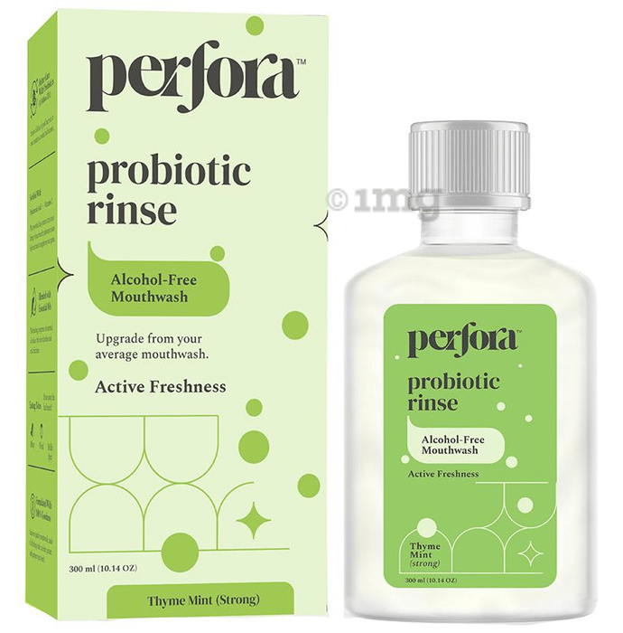 Perfora Probiotic Rinse Alcohol-Free Mouth Wash Thyme Mint Strong