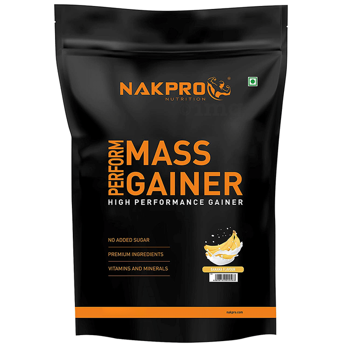 Nakpro Nutrition PERFORM MASS GAINER Powder Banana