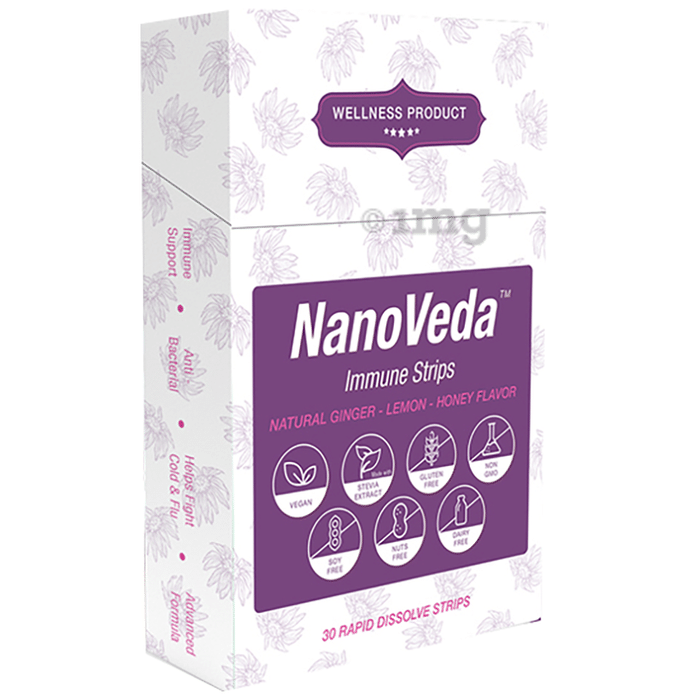 NanoVeda Immune Strip (0.25g Each) Natural Ginger Lemon Honey