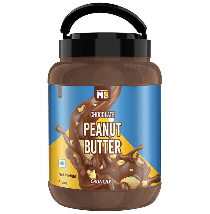 MuscleBlaze Chocolate Peanut with High Protein & Fibre | Butter Crunchy
