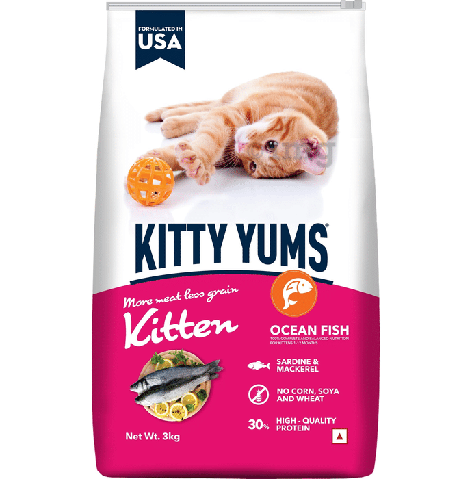 Kitty Yums Dry Cat Food Ocean Fish Kitten