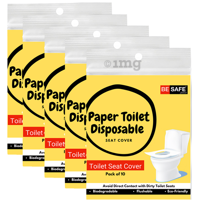 Be Safe Forever Disposable Paper Toilet Seat Cover (10 Each) Yellow
