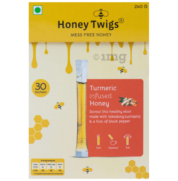 Honey Twigs Turmeric Infused Honey Sachet (8gm Each)