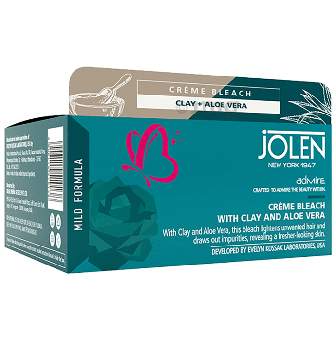 Jolen New York Cream Bleach Clay and Aloe Vera Buy box of 247.0 gm