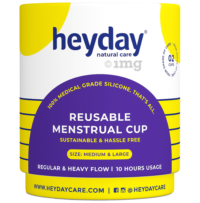 Heyday Natural Care Reusable Menstrual Cup Medium & Large