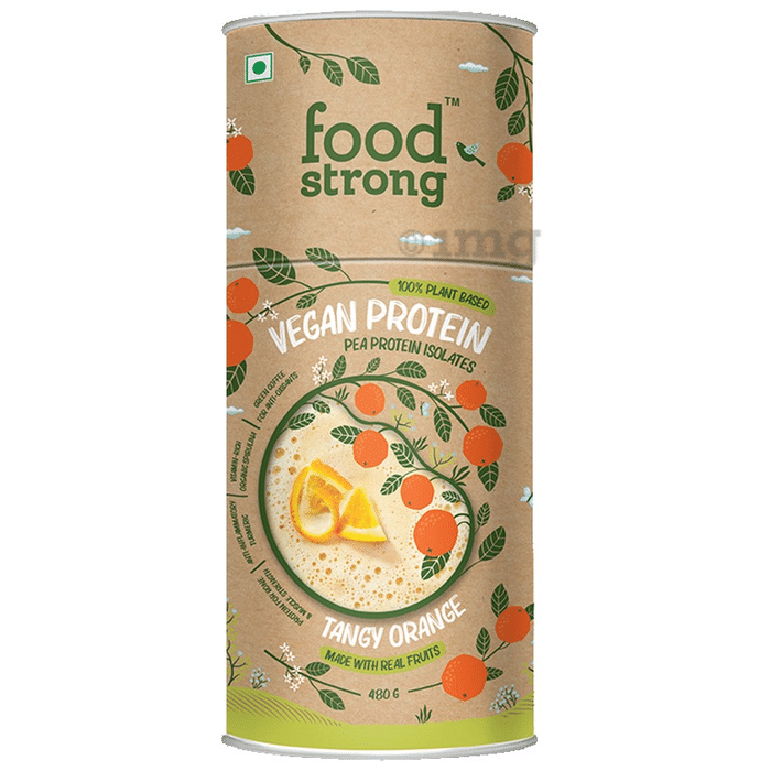 Foodstrong 100% Plant Based Vegan Pea Protein Isolates Tangy Orange