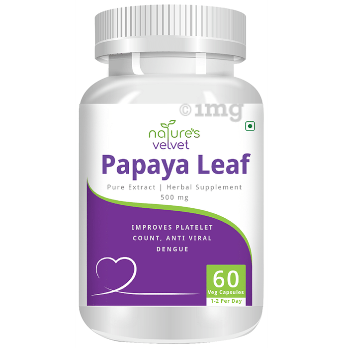 Nature's Velvet Papaya Leaf Extract 500mg Capsule