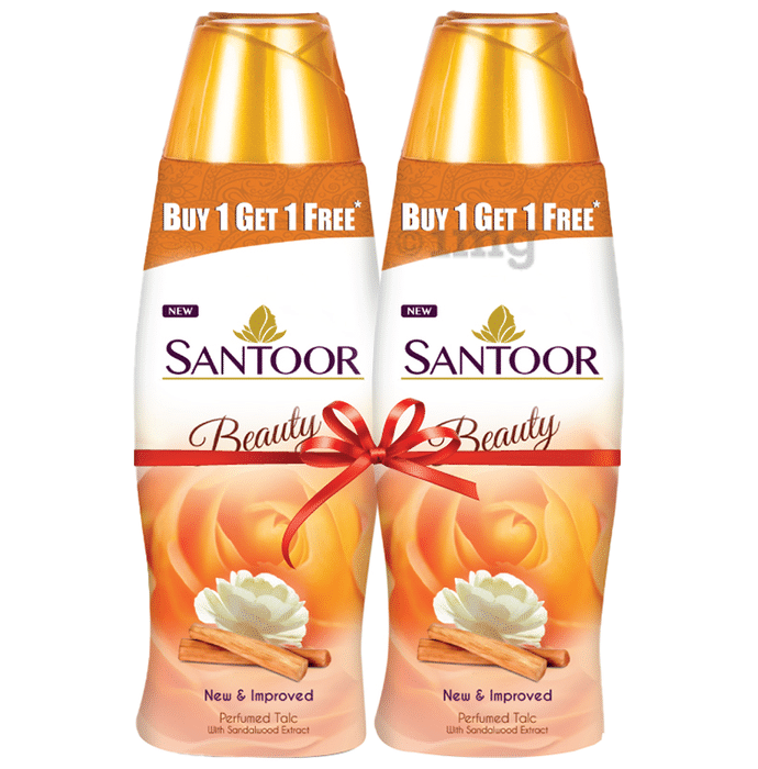 Santoor Beauty Perfumed Talc 150gm (Buy 1 Get 1 Free)