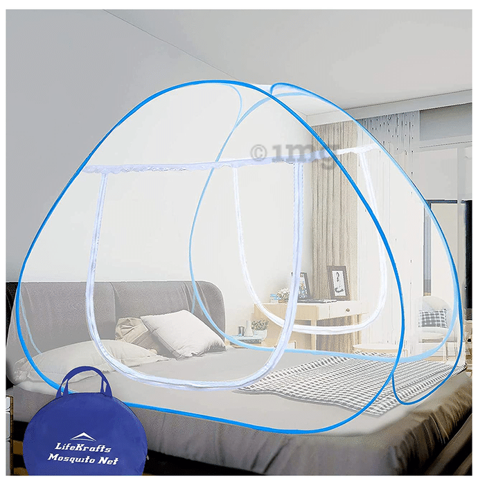 LifeKrafts Pop Up Bed Mosquito Net White