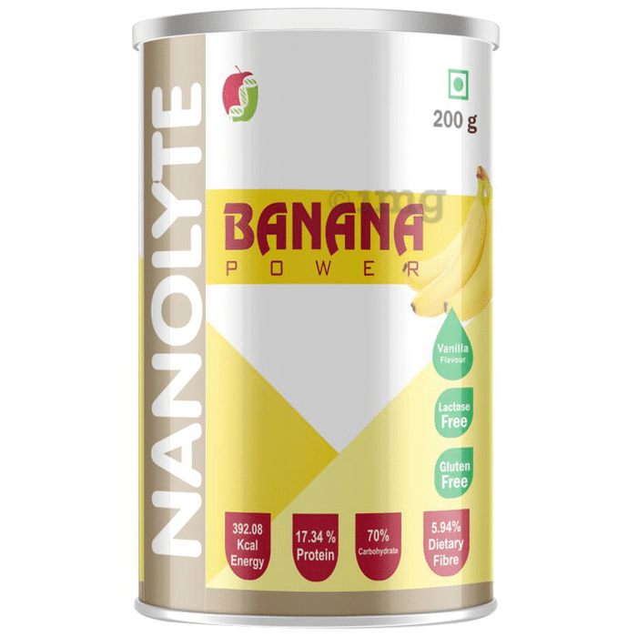 Nanolyte Banana Power for Healthy Growth & Nutrition | Gluten Free | Flavour Powder Vanilla