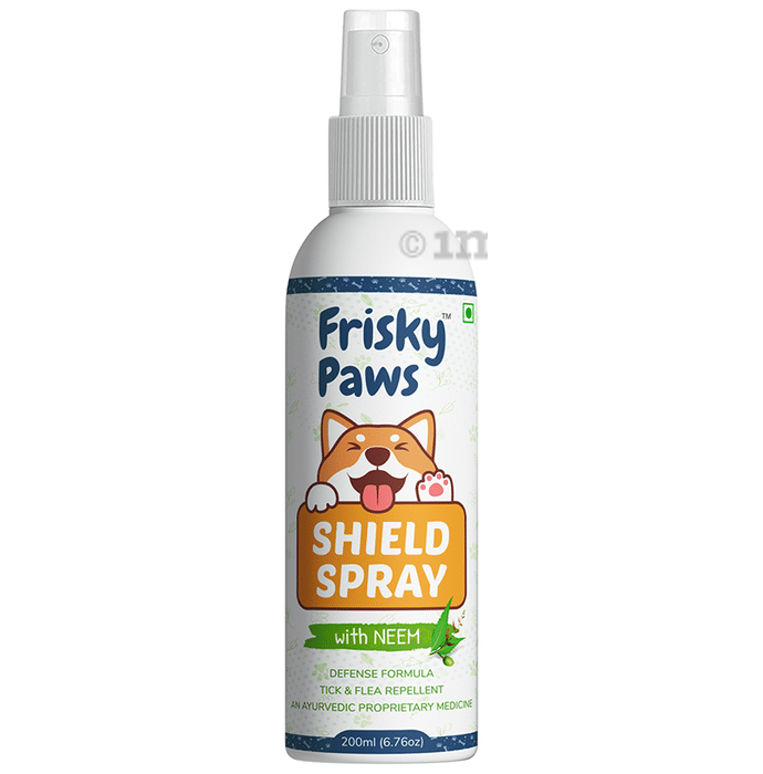 Frisky Paws Shield Spray with Neem for Pets (200ml Each)