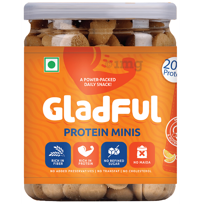 Gladful Protein Minis Cookie (150gm Each) Orange