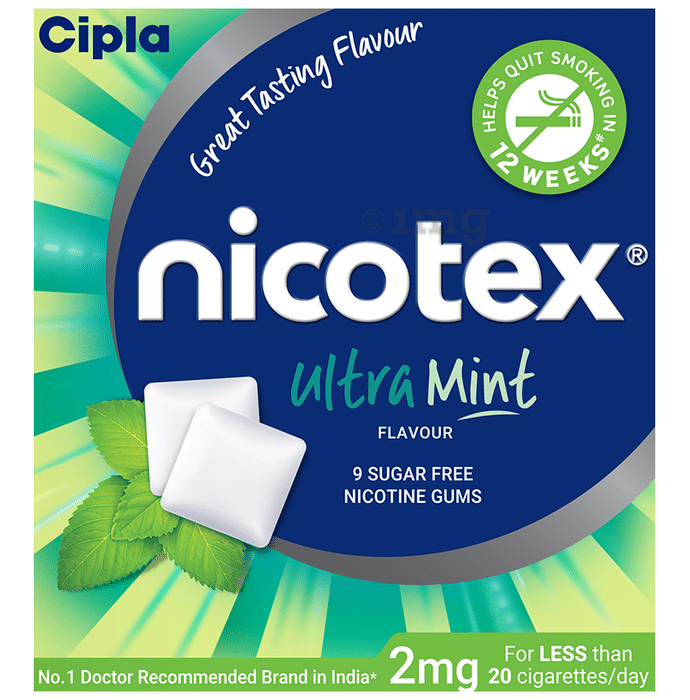 Nicotex 2mg Sugar Free Ultra Mint Chewing Gums