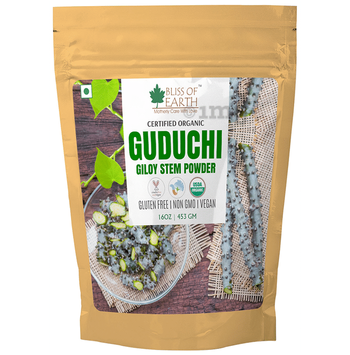 Bliss of Earth Certified Organic Guduchi Giloy Stem Powder