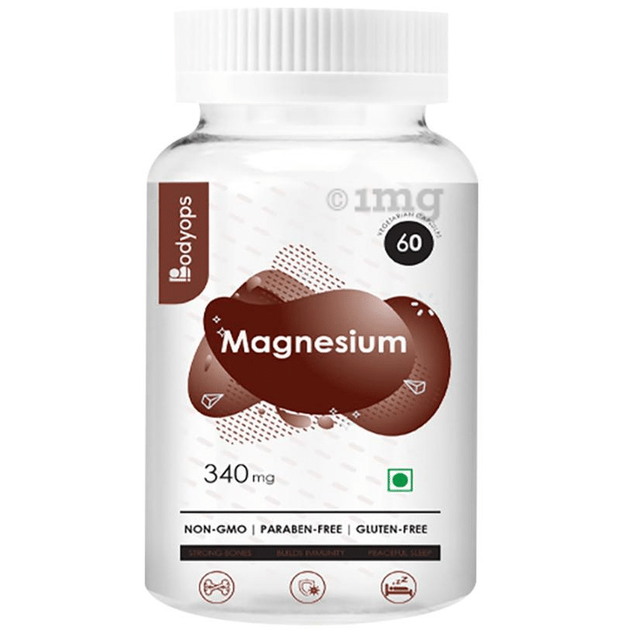 Bodyops Magnesium 340mg Vegetarian Capsule