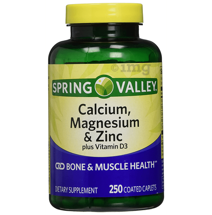 Spring Valley Calcium, Magnesium & Zinc Plus Vitamin D3 Coated Caplet