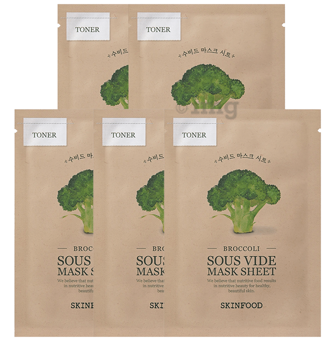 Skinfood Broccoli Sous Vide Mask Sheet (18gm Each)