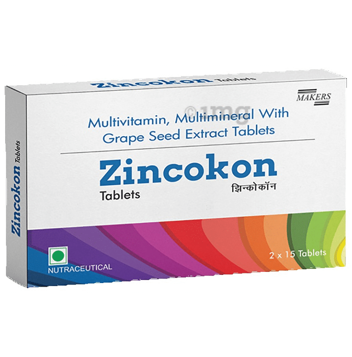 Makers Zincokon Multivitamin, Multimineral with Grape Seed Extract Tablet