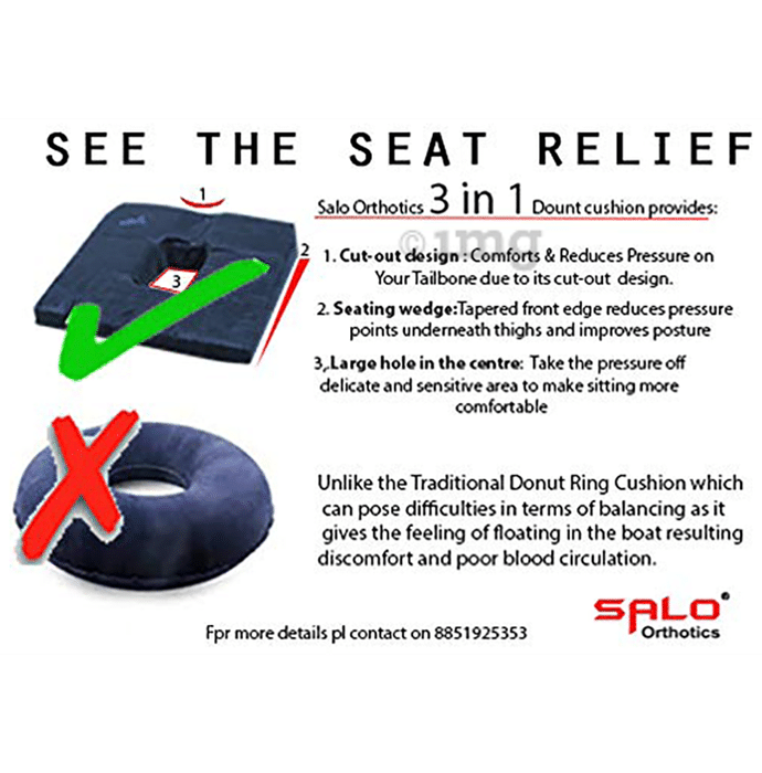 Donut Seat Cushion for Piles and Fistula - Salo Orthotics