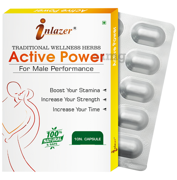 Inlazer Active Power Capsule For Male Performace Buy Strip Of 100 Capsules At Best Price In 