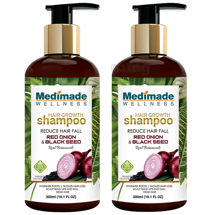 Medimade Wellness Red Onion & Black Seed Shampoo (300ml Each)