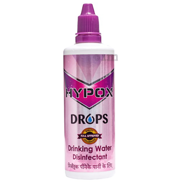 Hypox Drops Sodium Hypochlorite 4% w/w FDA Approved USP Grade Drinking Water Disinfectant