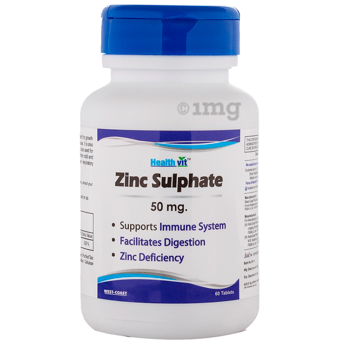 HealthVit Zinc Sulphate 50mg Tablet