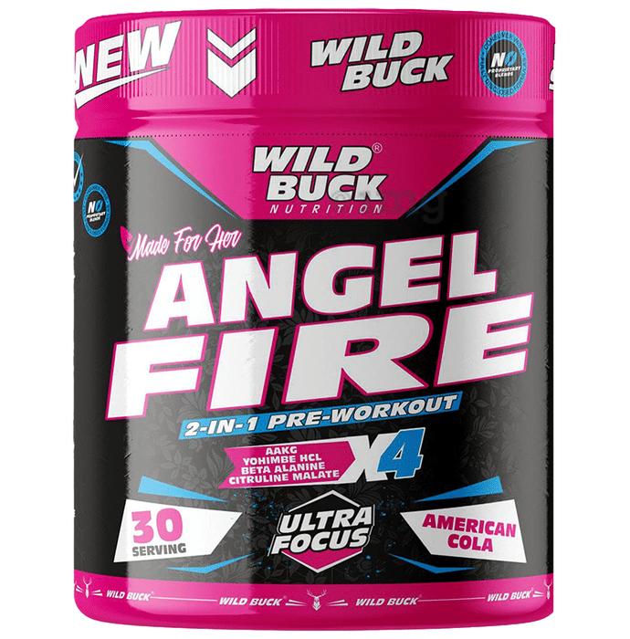 Wild Buck Angel Fire 2 In 1 Pre-Workout American Cola