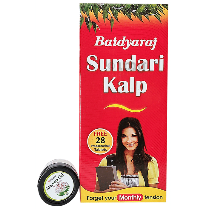 Baidyaraj Sundari Kalp Syrup with Aloe Vera Gel 10gm free