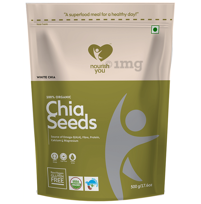 Nourish You 100% Organic White Chia Seeds