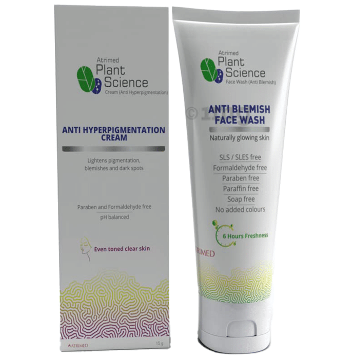 Atrimed Plant Science Anti Hyperpigmentation Cream (15gm) & Anti Blemish Face Wash (50ml)