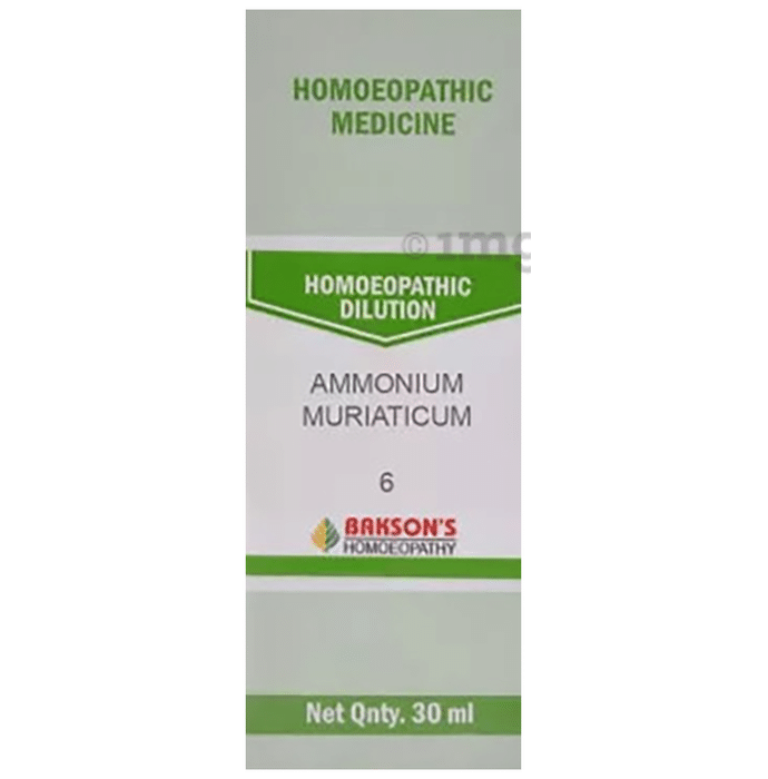 Bakson's Ammonium Muriaticum Dilution 6 CH