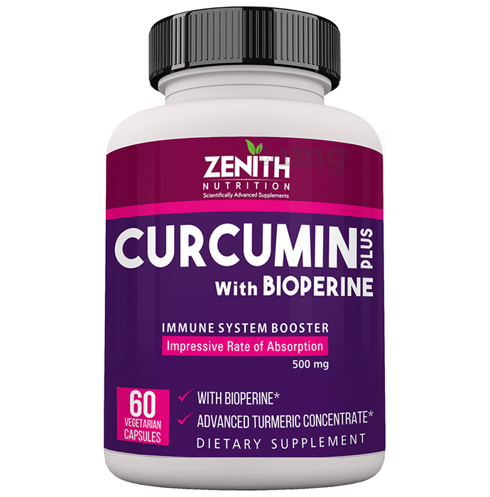 Zenith Nutrition  Curcumin Plus with Bioperine 500mg Capsule