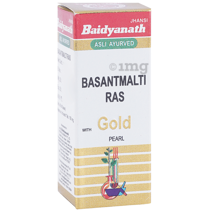 Baidyanath (Jhansi) Basant Malti Ras with Gold Pearl Tablet | For Respiratory Concerns & Appetite