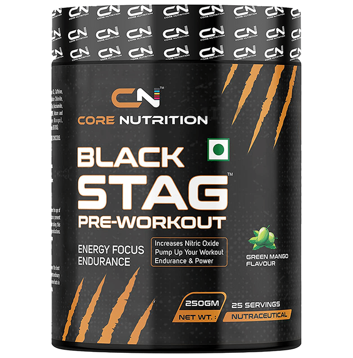 Core Nutrition Black Stag Pre-Workout Green Mango