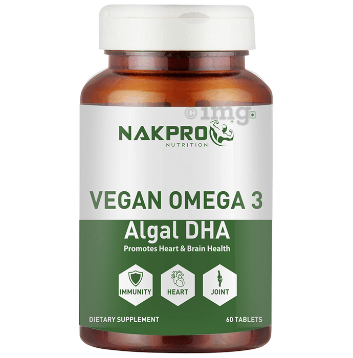 Nakpro Nutrition Vegan Omega 3 Algal DHA Tablet