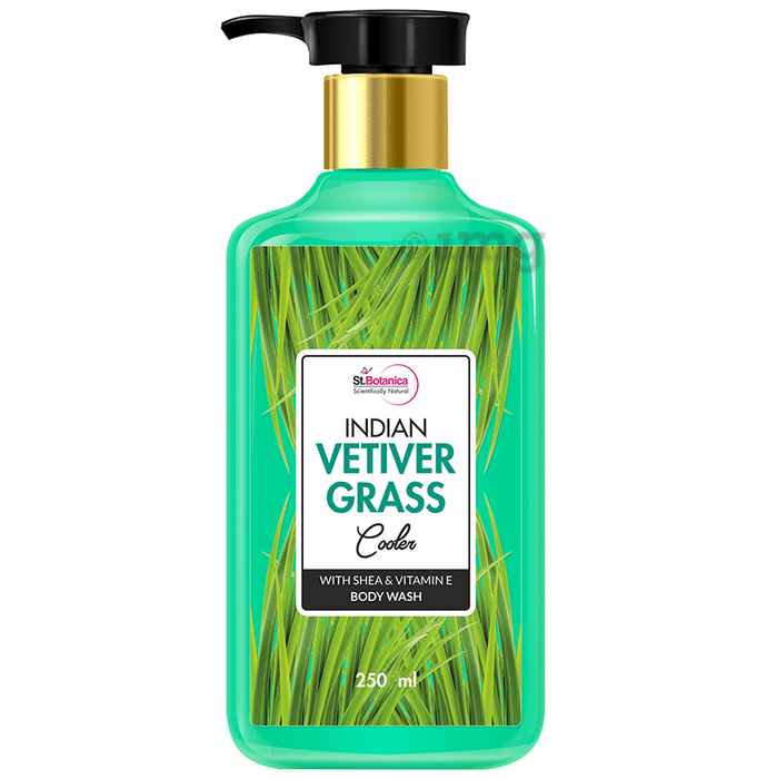 St.Botanica Indian Vetiver Grass Cooler with Shea & Vitamin E Body Wash