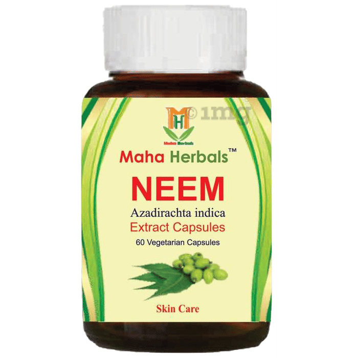 Maha Herbals Neem Extract Vegetarian Capsule Buy bottle of 60.0