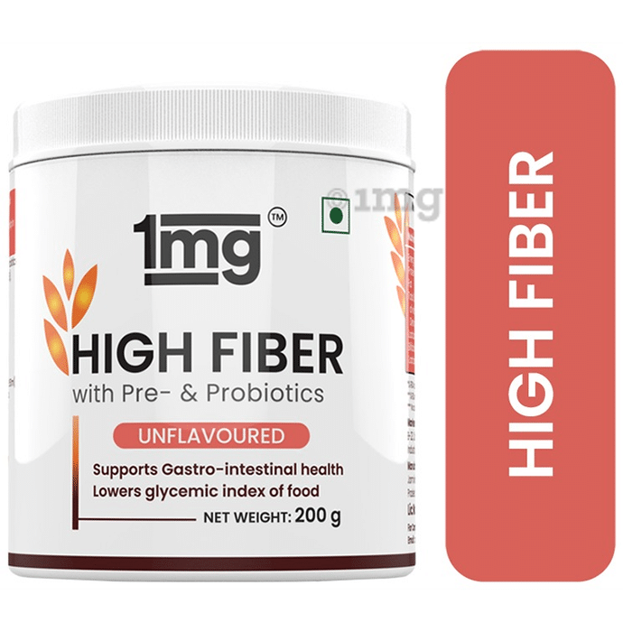 1mg High Fiber with Pre- & Probiotics Unflavoured with Resistant Maltodextrin, Inulin and Guar Gum