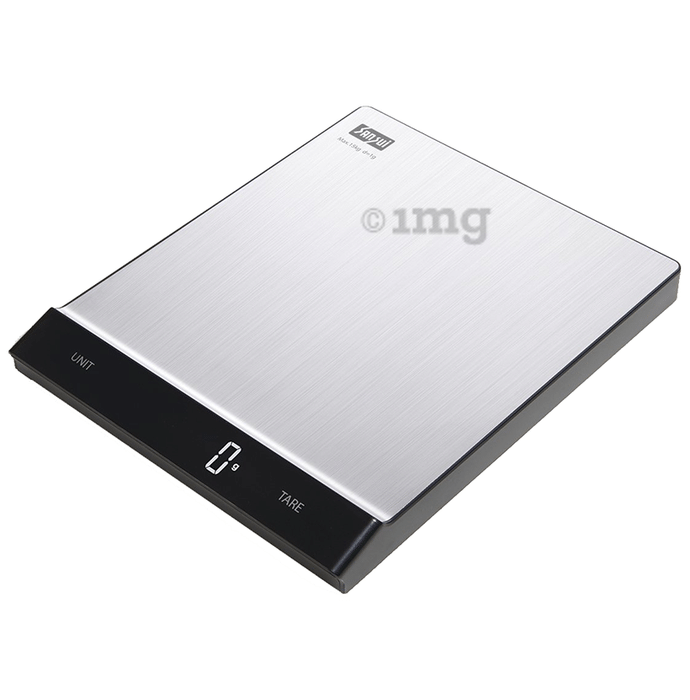 Sansui Stainless Steel Digital Kitchen Scale 15kg LED Display Black & White