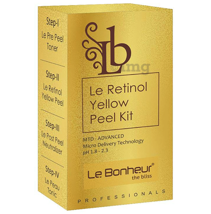 Le Bonheur Le Retinol Yellow Peel Kit with Le Perfect White Multi Care Day Cream 50gm Free