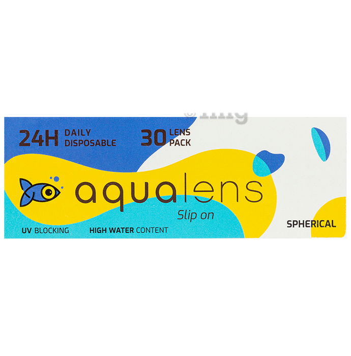 Aqualens 24H Contact Lens with High Water Content & UV Protection Optical Power -4.25 Transparent Spherical