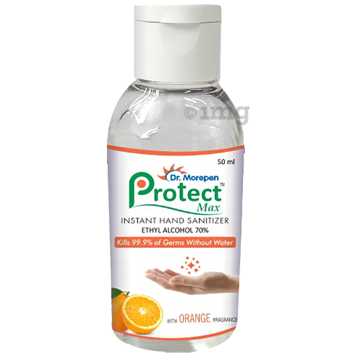 Dr. Morepen Protect Max Instant Hand Sanitizer (50ml Each) with Orange Fragrance