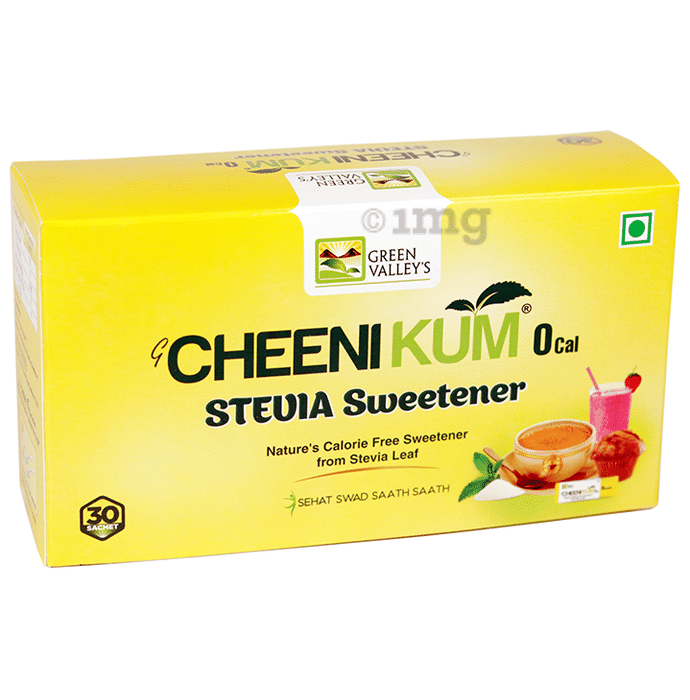 GreenValley's Cheeni Kum 0cal Stevia Sweetener Sachet (1gm Each)
