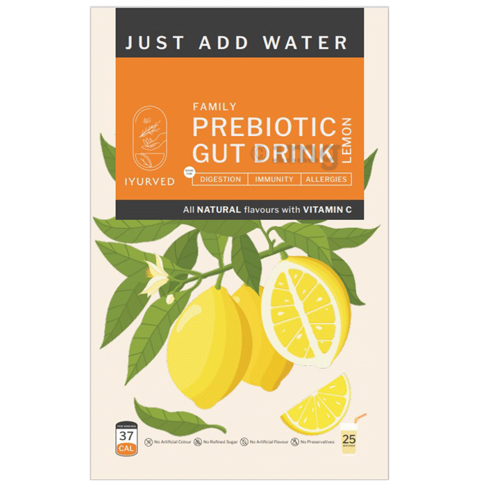Iyurved Family Prebiotic Gut Drink Lemon