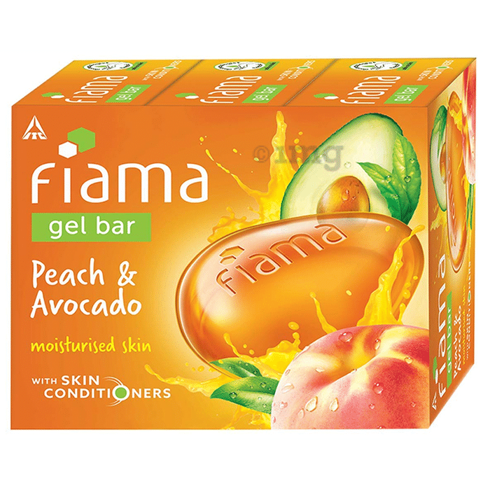Fiama Gel Bar (125gm Each) Peach and Avacado