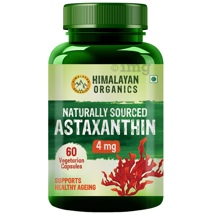 Himalayan Organics Naturally Sourced Astaxanthin 4mg Vegetarian Capsule